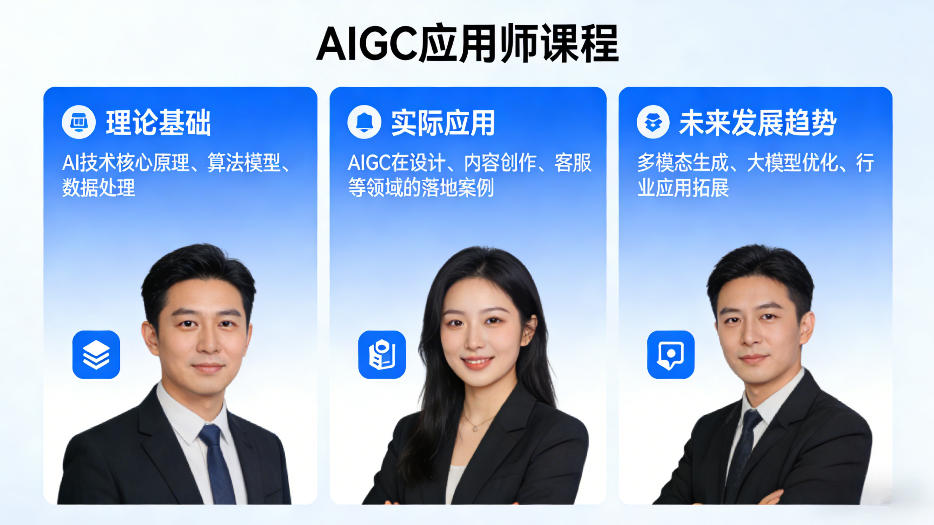 AIGC应用师课程，覆盖了AI技术的理论基础、实际应用、以及未来发展趋势-阿牛笔记