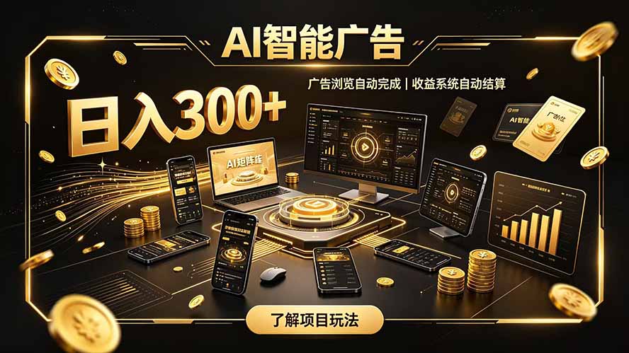 自研 AI 系统|轻资产起步|长期稳定收益|宝妈 上班族轻轻松松日入300+-阿牛笔记