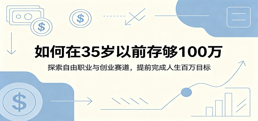 如何在35岁以前存够100万:探索自由职业与创业赛道,提前完成人生百万目标-阿牛笔记