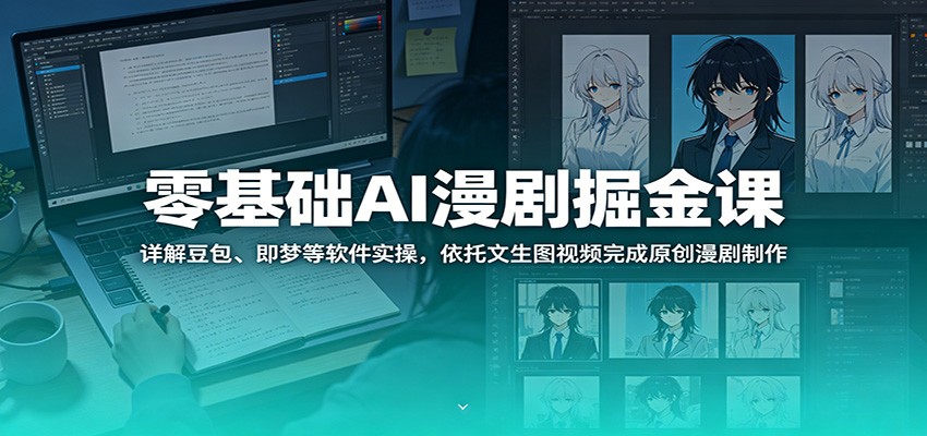 零基础AI漫剧掘金课:详解豆包、即梦等软件实操,依托文生图视频完成原创漫剧制作-阿牛笔记