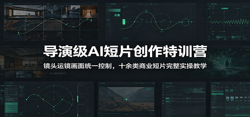 导演级AI短片创作特训营：镜头运镜画面统一控制，十余类商业短片完整实操教学(更新)-阿牛笔记