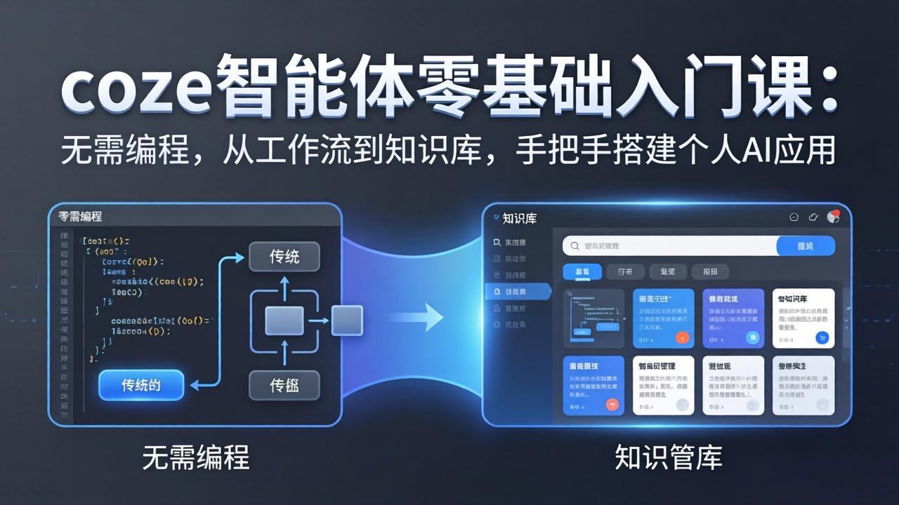 coze智能体零基础入门课:无需编程,从工作流到知识库,手把手搭建个人AI应用-阿牛笔记