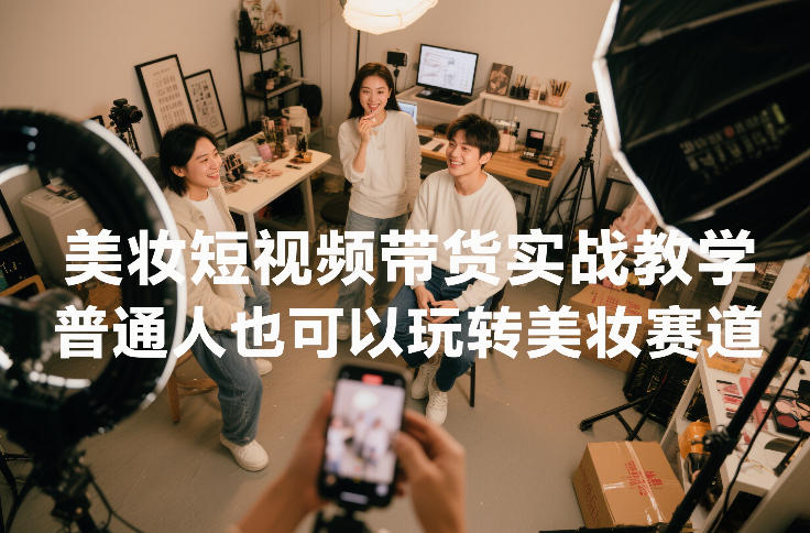 美妆短视频带货实战教学，普通人也可以玩转美妆赛道-阿牛笔记