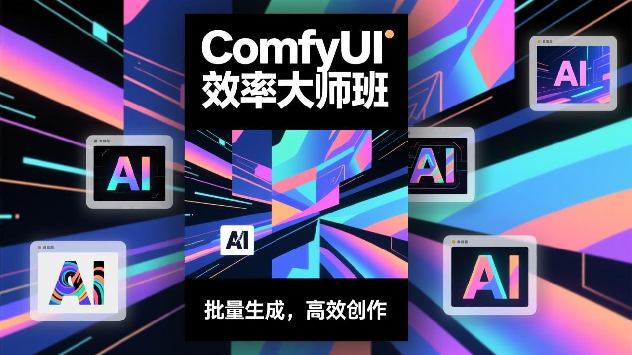 ComfyUI效率大师班：工作流搭建，批量生成，将个人AI出图效率提升5-10倍，月接单收入1-3万-阿牛笔记