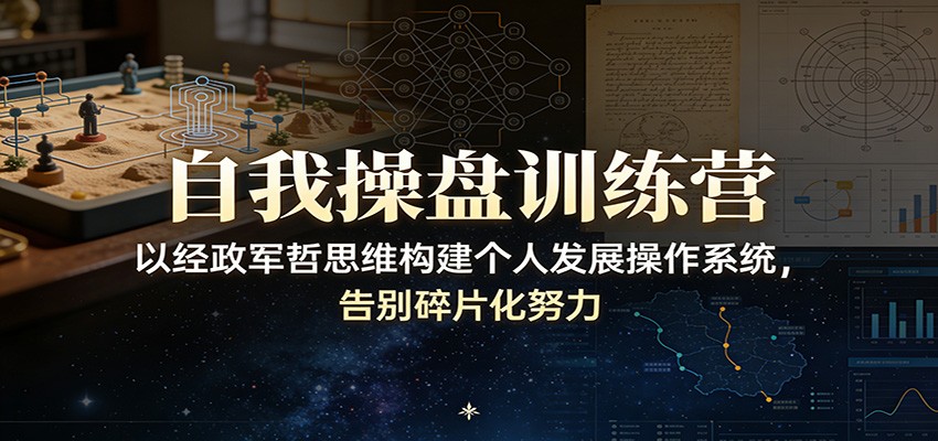 自我操盘训练营：以经政军哲思维构建个人发展操作系统，告别碎片化努力-阿牛笔记
