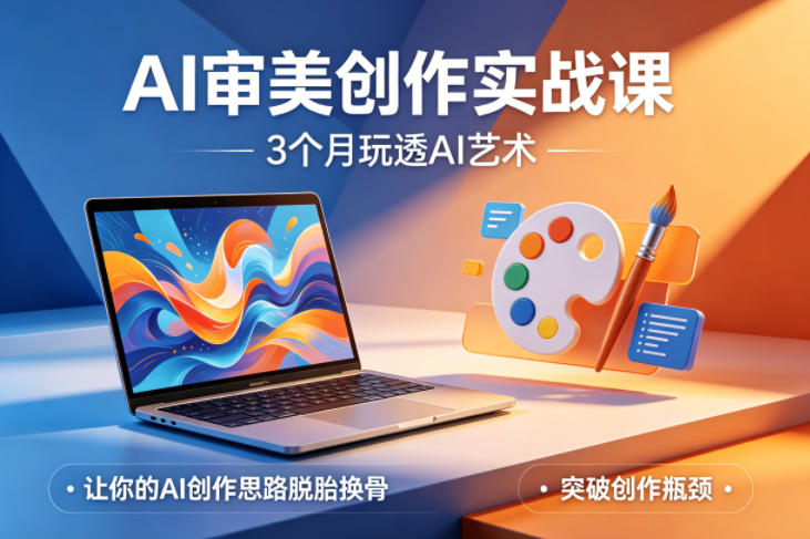 AI审美创作实战课，3个月玩透AI艺术，让你的AI创作思路脱胎换骨，突破创作瓶颈-阿牛笔记