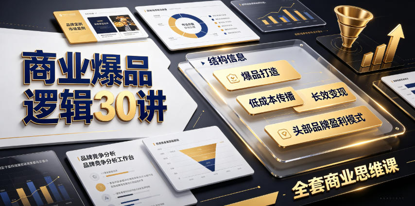 商业爆品逻辑30讲｜拆解各行各业头部品牌盈利模式，吃透爆品打造、低成本传播、长效变现全套商业思维课-阿牛笔记