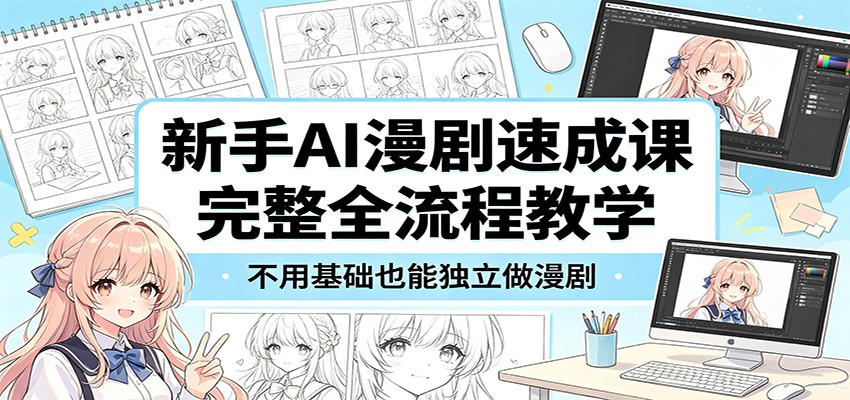 新手AI漫剧速成课：完整全流程教学，不用基础也能独立做漫剧-阿牛笔记