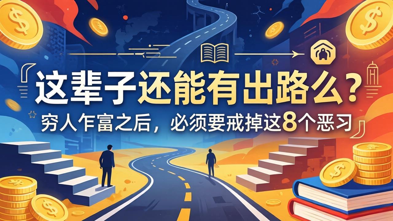 关于人生两篇付费文章【这辈子还能有出路么？】【穷人乍富之后，必须要戒掉这8个恶习】-阿牛笔记