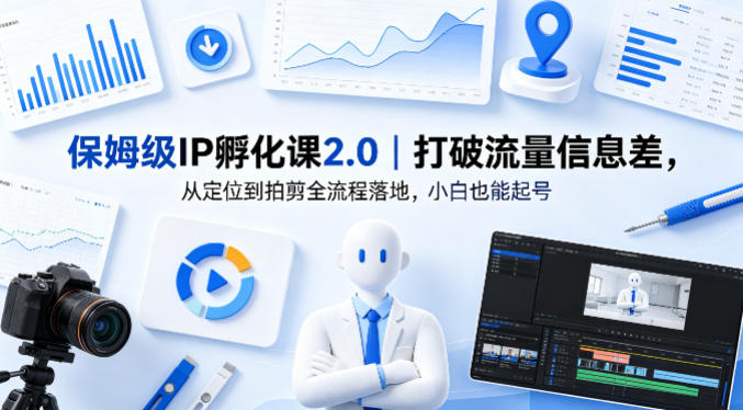 保姆级IP孵化课2.0｜打破流量信息差，从定位到拍剪全流程落地，小白也能起号-阿牛笔记