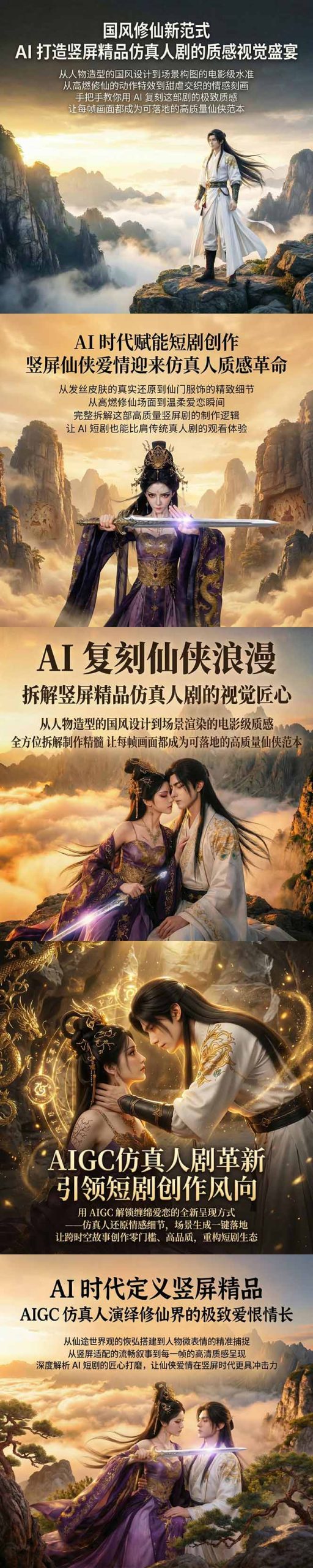 AIGC 仿真人短剧创作革新，解锁仙侠爱恋全新呈现，一键出高质场景，零门槛打造爆款剧集-阿牛笔记