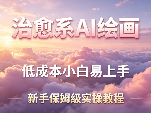 治愈系AI绘画提示词项目，低成本小白易上手，每天10分钟，新手保姆级实操教程-阿牛笔记