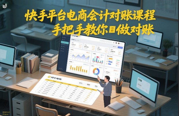 快手平台电商会计对账课程，手把手教你做对账-阿牛笔记