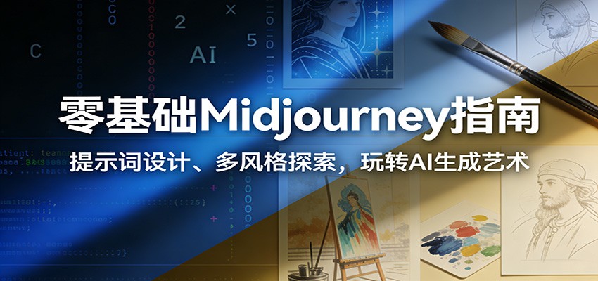 图片[1]-零基础Midjourney指南：提示词设计、多风格探索，玩转AI生成艺术-阿牛笔记