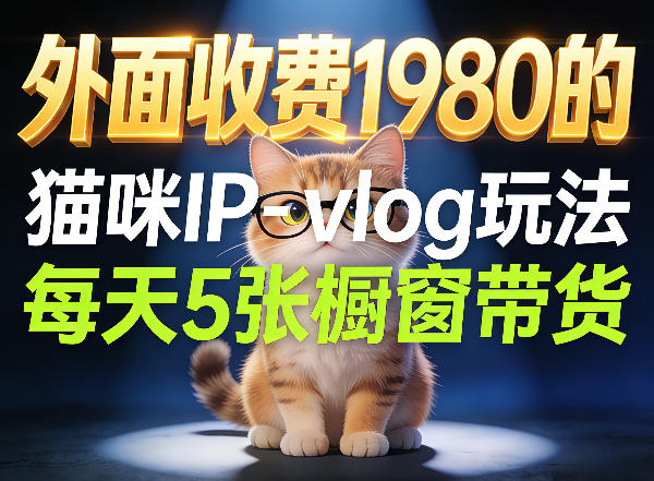 宠物赛道猫咪IP-vlog玩法，26条视频涨粉29W，每天5张橱窗带货拆解-阿牛笔记