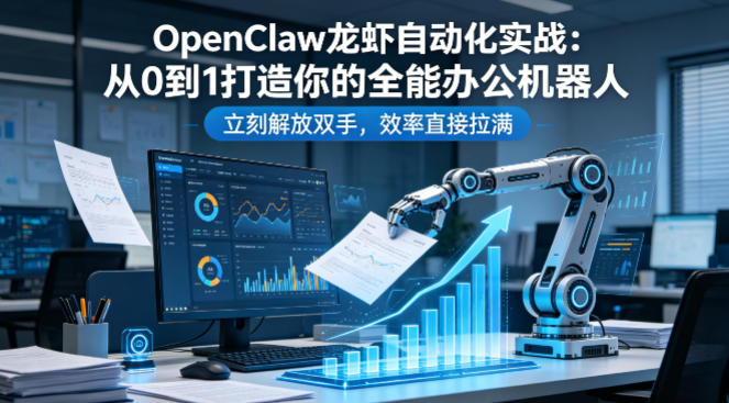OpenClaw龙虾自动化实战：从0到1打造你的全能办公机器人，立刻解放双手，效率直接拉满-阿牛笔记