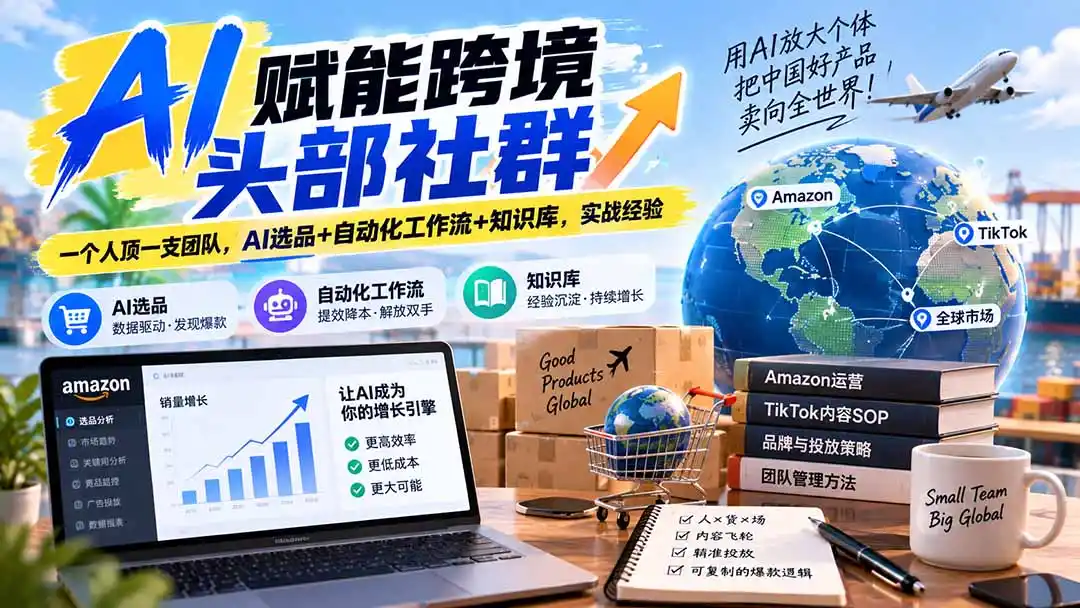 AI赋能跨境头部社群-更新9月：一个人顶一支团队，AI选品+自动化工作流+知识库，实战经验-阿牛笔记