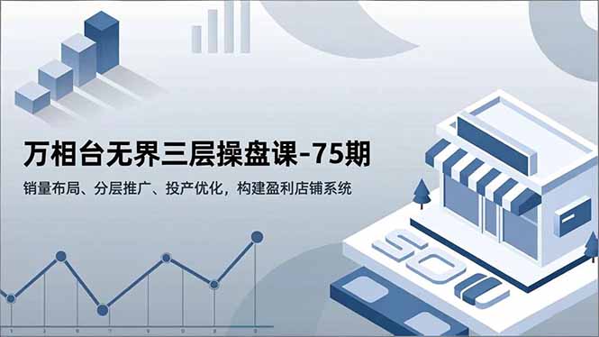 万相台无界三层操盘课-75期,销量布局、分层推广、投产优化,构建盈利店铺系统-阿牛笔记
