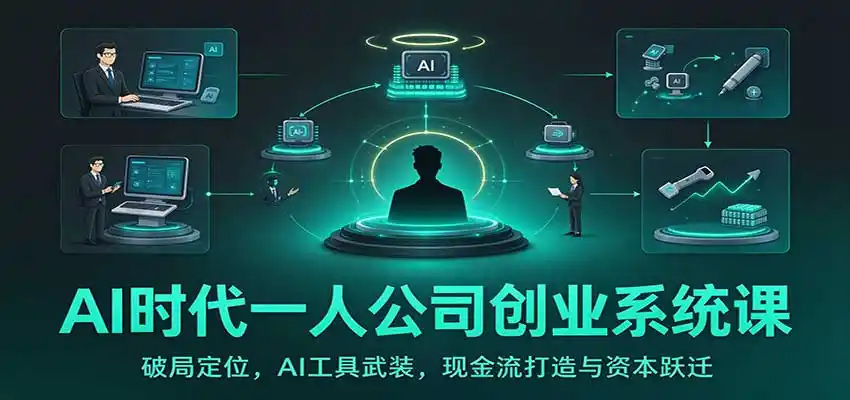 AI时代一人公司创业系统课:破局定位,AI工具武装,现金流打造与资本跃迁-阿牛笔记