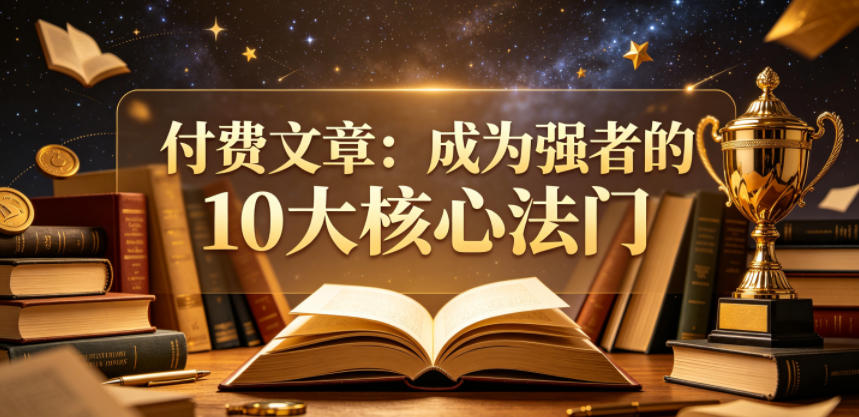 付费文章：成为强者的10大核心法门-阿牛笔记