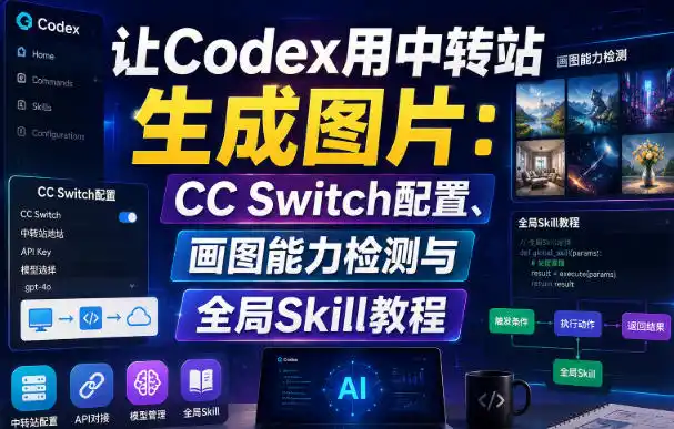 让Codex用中转站生成图片：CC Switch配置、画图能力检测与全局Skill教程-阿牛笔记