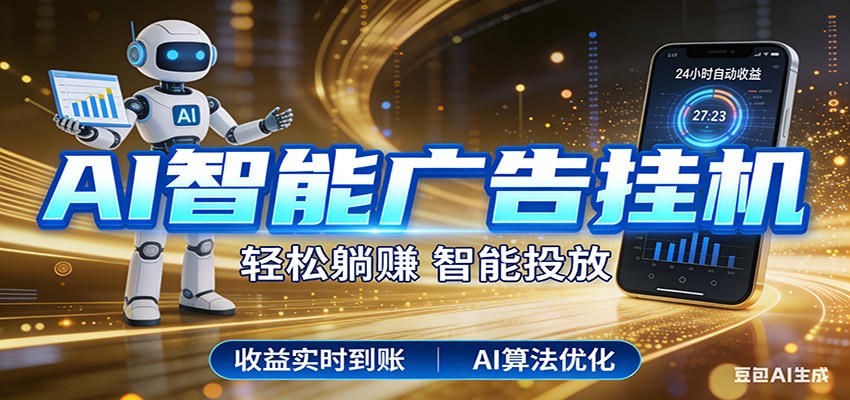 智能广告挂机新时代，利用碎片化时间实现稳定被动收益，AI帮你持续盈利-阿牛笔记