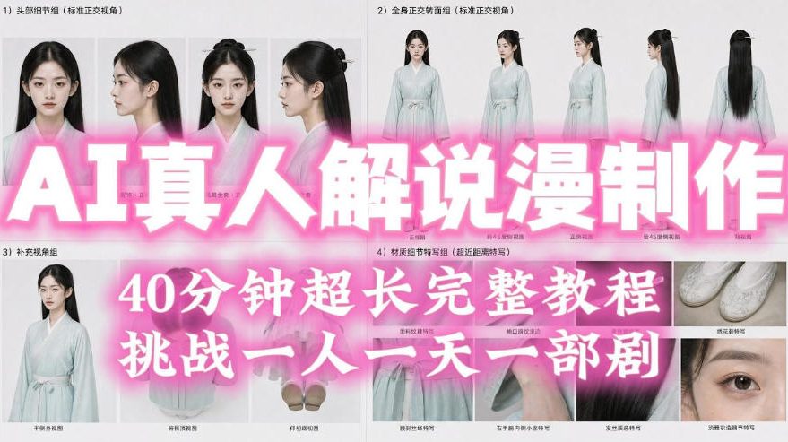 2026年AI真人解说漫剧自动批量化制作教程,40分钟超长完整,自动批量化制作,挑战一人一天一部剧!-阿牛笔记