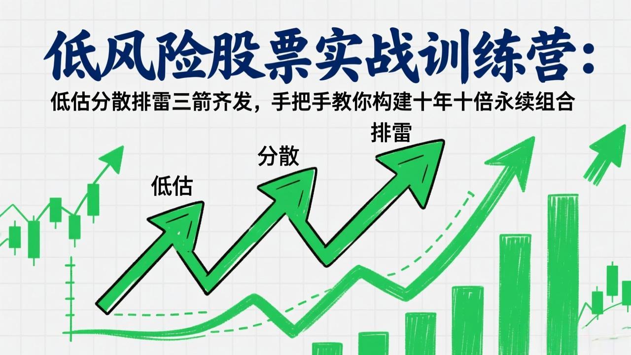 低风险股票实战训练营：低估分散排雷三箭齐发，手把手教你构建十年十倍永续组合-阿牛笔记