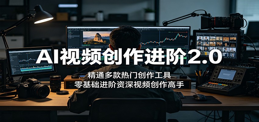 AI视频创作进阶2.0：精通多款热门创作工具，零基础进阶资深视频创作高手-阿牛笔记