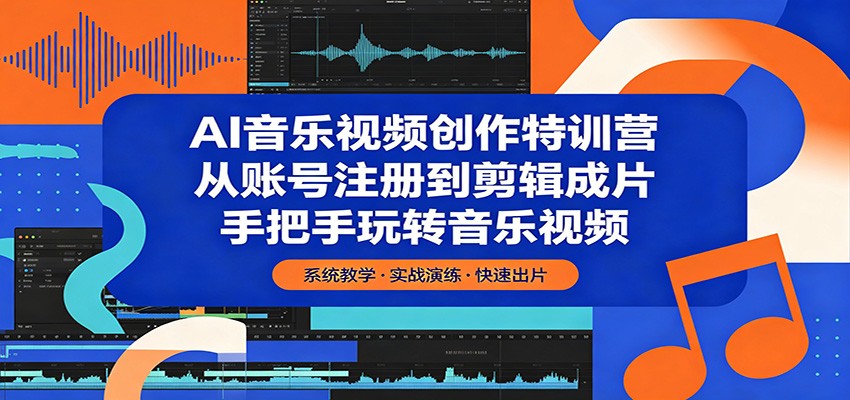 AI音乐视频创作特训营：从账号注册到剪辑成片，手把手玩转音乐视频-阿牛笔记