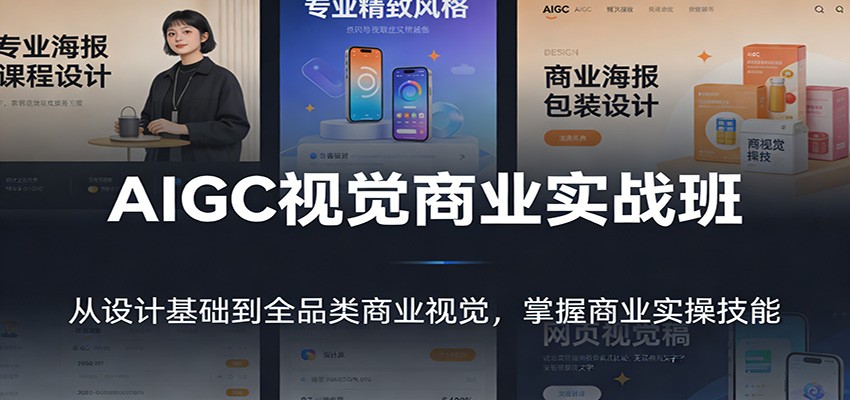 AIGC视觉商业实战班：从设计基础到全品类商业视觉，掌握商业实操技能-阿牛笔记