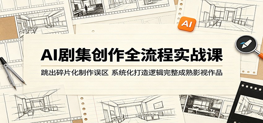 AI剧集创作全流程实战课：跳出碎片化制作误区，系统化打造逻辑完整成熟影视作品-阿牛笔记