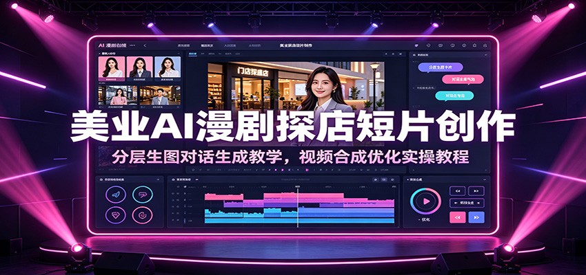 美业AI漫剧探店短片创作：分层生图对话生成教学，视频合成优化实操教程-阿牛笔记