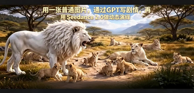 用一张普通图片，通过GPT写剧情，再用Seedance 2.0做动态演绎，居然能生成迪士尼风格搞笑动画-阿牛笔记