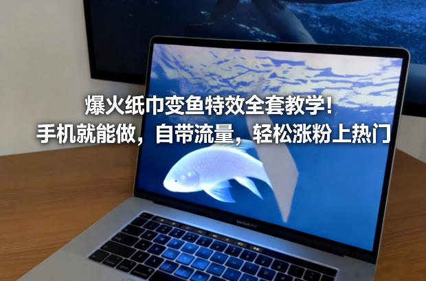 爆火纸巾变鱼特效全套教学！手机就能做，自带流量，轻松涨粉上热门-阿牛笔记