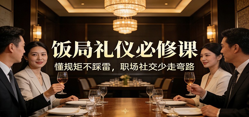 公众号收费文章：《饭局礼仪必修课：懂规矩不踩雷，职场社交少走弯路》-阿牛笔记