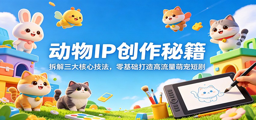动物IP创作秘籍：拆解三大核心技法，零基础打造高流量萌宠短剧-阿牛笔记