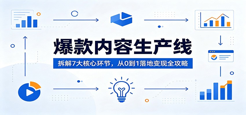 爆款内容生产线:拆解7大核心环节,从0到1落地变现全攻略-阿牛笔记