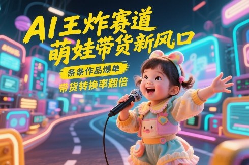 AI王炸赛道,萌娃带货新风口,条条作品爆单,带货转换率翻倍,核心逻辑拆解-阿牛笔记