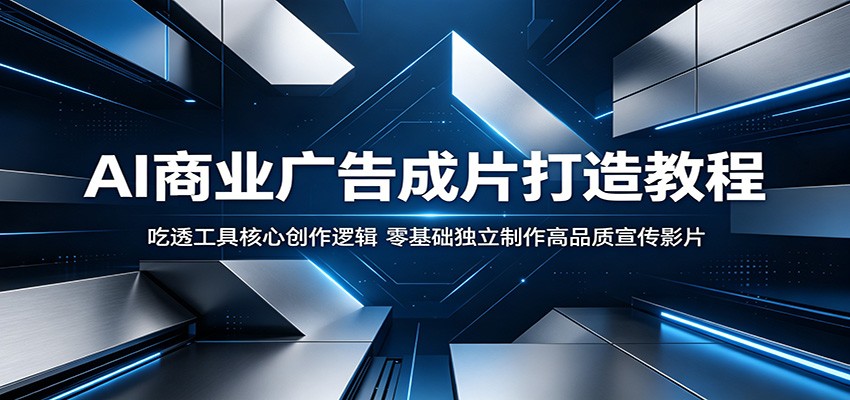 AI商业广告成片打造教程:吃透工具核心创作逻辑,零基础独立制作高品质宣传影片-阿牛笔记
