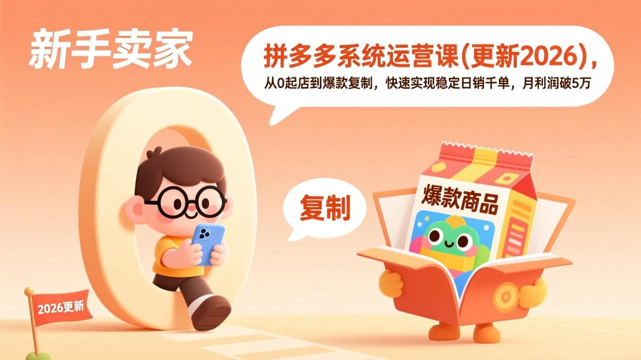 拼多多系统运营课(更新4月-阿牛笔记