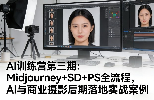 AI训练营第三期：Midjourney+SD+PS全流程，AI与商业摄影后期落地实战案例-阿牛笔记