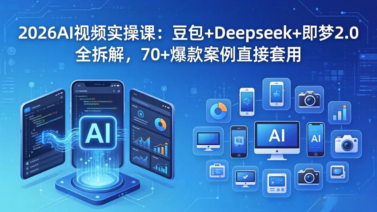2026AI视频实操课：豆包+Deepseek+即梦2.0全拆解，70+爆款案例直接套用-阿牛笔记