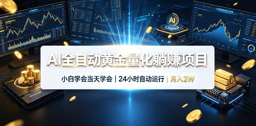 AI全自动黄金量化躺賺项目，24小时自动运行，月入2W！-阿牛笔记