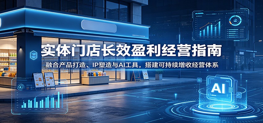 实体门店长效盈利经营指南:融合产品打造、IP塑造与AI工具,搭建可持续增收经营体系-阿牛笔记
