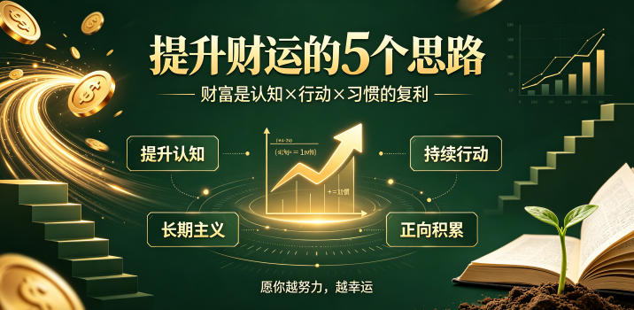 付费文章：提升财运的5个思路——财富是认知x行动x习惯的复利，愿你越努力，越幸运-阿牛笔记