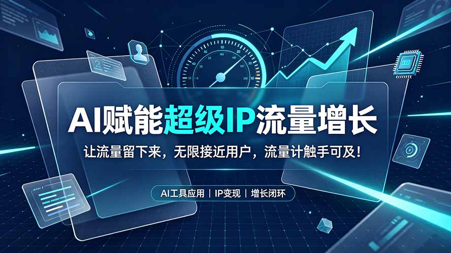 AI赋能超级IP流量增长:让流量留下来,无限接近用户,流量计触手可及!-阿牛笔记