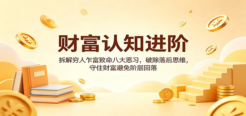 财富认知进阶：拆解穷人乍富致命八大恶习，破除落后思维，守住财富避免阶层回落-阿牛笔记