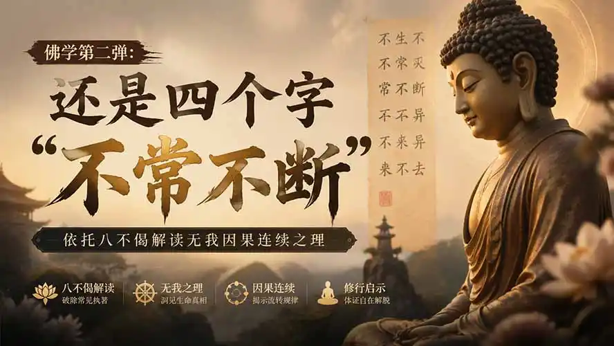 付费文章：佛学第二弹：还是四个字“不常不断”依托八不偈解读无我因果连续之理-阿牛笔记