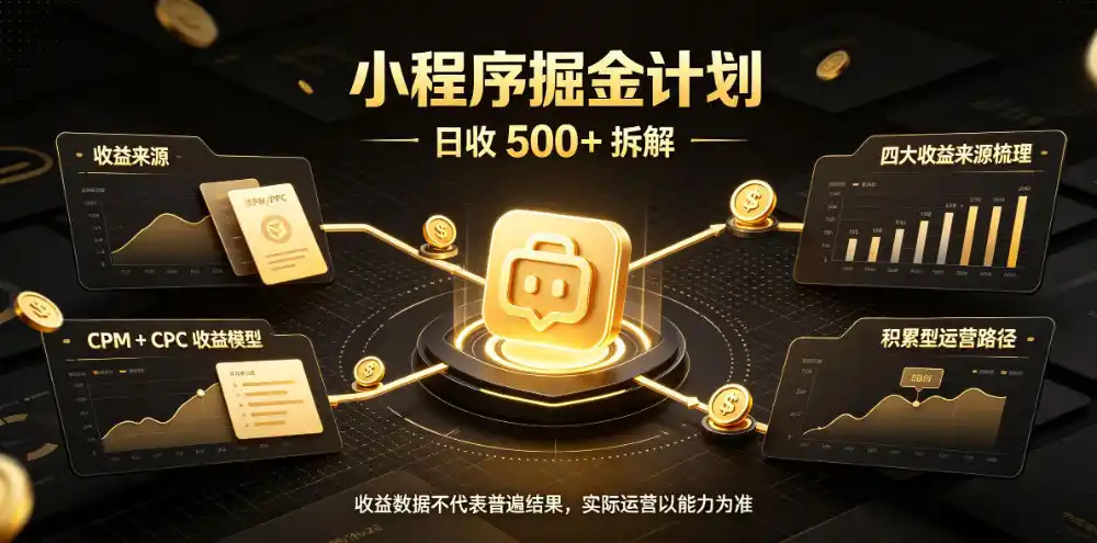 小程序推广计划,日收500+,腾讯官方打款,客户留存率高,收益长期稳定【揭秘】 小程序推广计划,日收500+,腾讯官方打款,客户留存率高,收益长期稳定【揭秘】